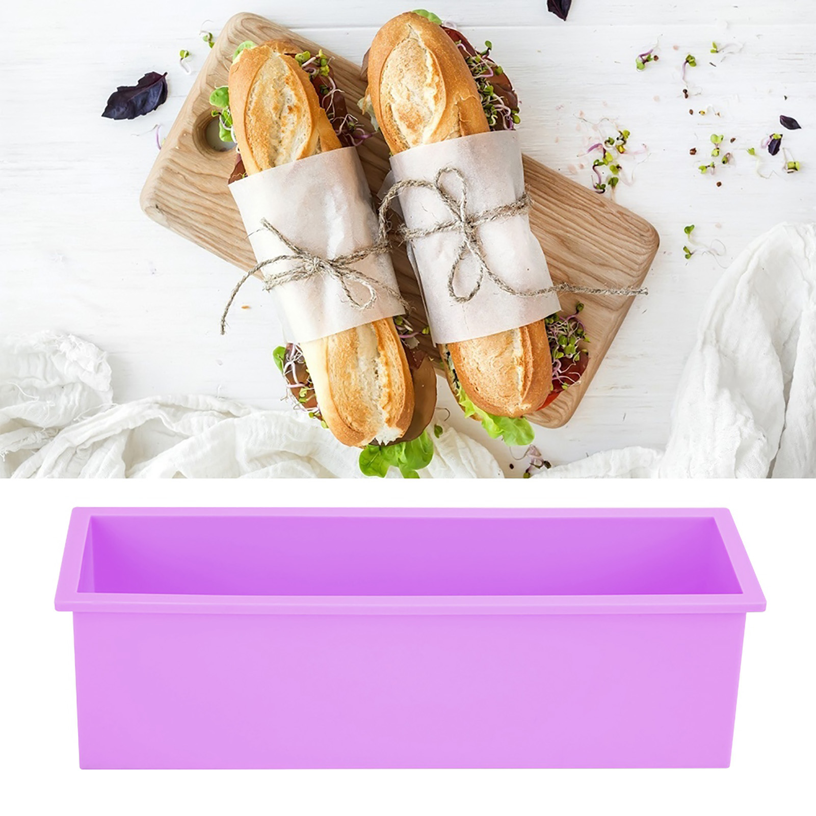 1200 Ml Rechteckige Silikon-seifenform, Diy-toastform, Werkzeug Zum Herstellen Einer Box