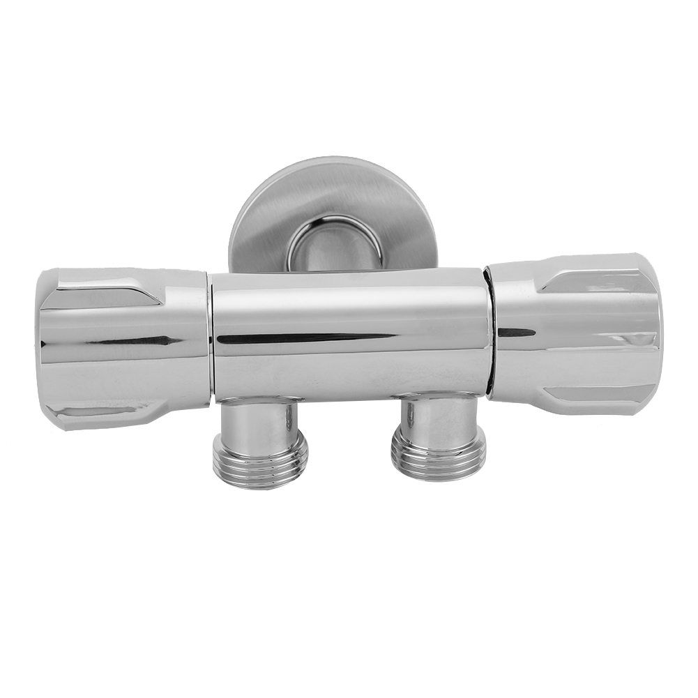Kupfer-doppelschalter-eckventil Für Wc, Bidet Und Dusche, Badezimmerzubehör G1/2
