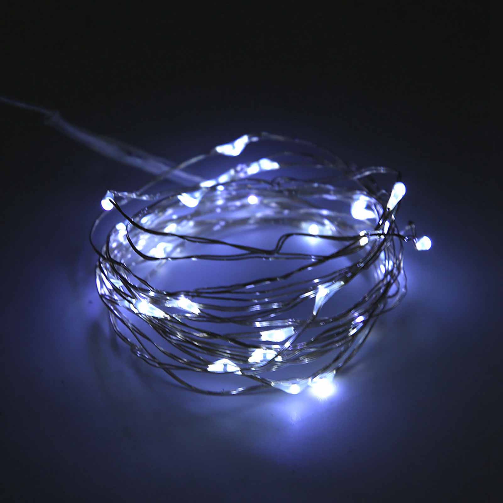 2 M Lange Led-lichterkette Aus Kupferdraht, Wunderschön, Wasserdicht, Diy-dekoration Für Zuhause, Hof Und Partys, Weiß