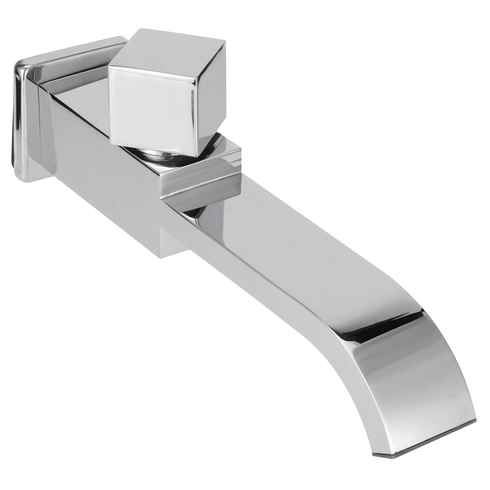 G1/2 Wandeinbauarmatur, Einzel-kaltwasserfall, Waschbeckenarmatur, Badezimmerzubehör (chromfarbe)