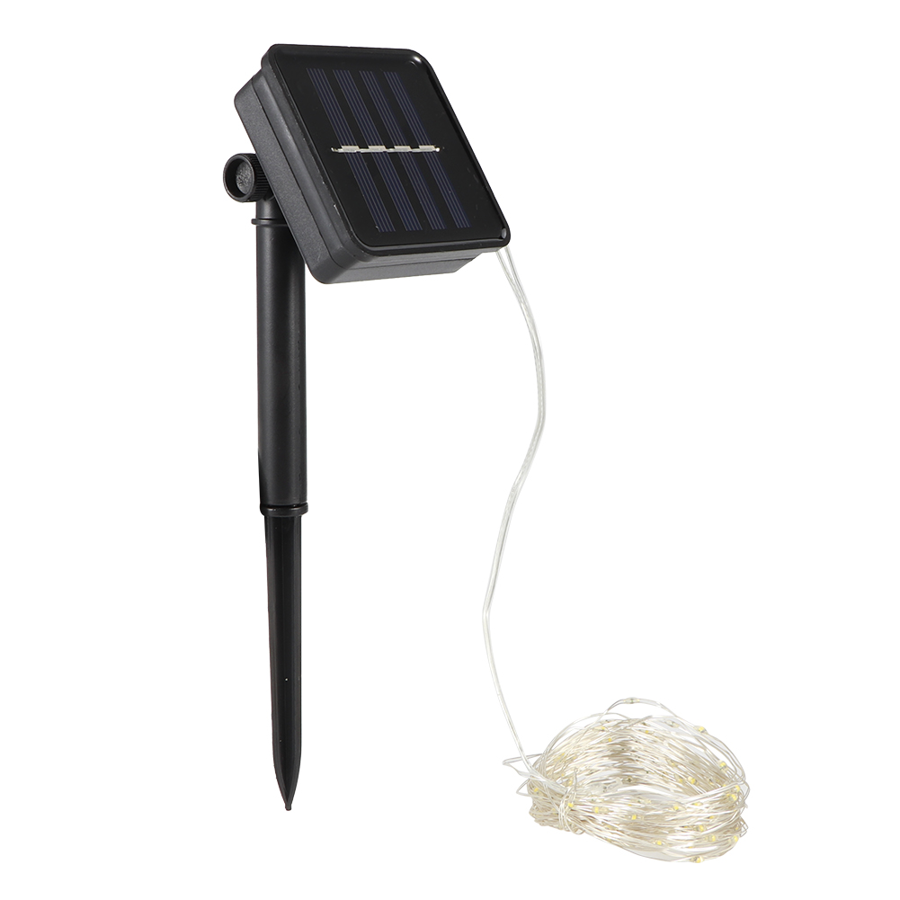 10 M Lange Solar-lichterkette Mit 100 Leds Für Den Außenbereich, Geeignet Für Gartenstecker, Als Dekorative Beleuchtung Für Weihnachtsfeiern
