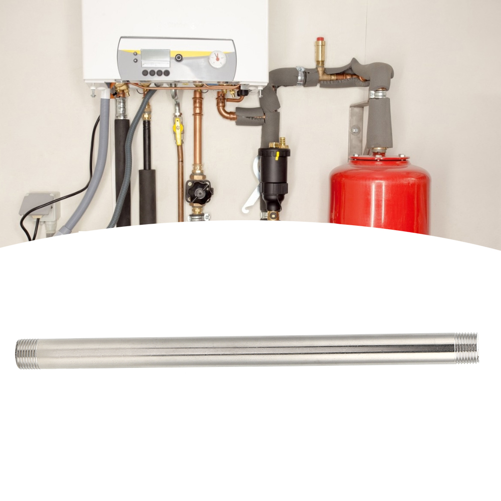 Edelstahl-gewinderohrnippel-verbinder Für Sanitärinstallationen, Gasanschluss, 30 Cm, G1/2 Außengewinde-verlängerungsstange, 30 Cm