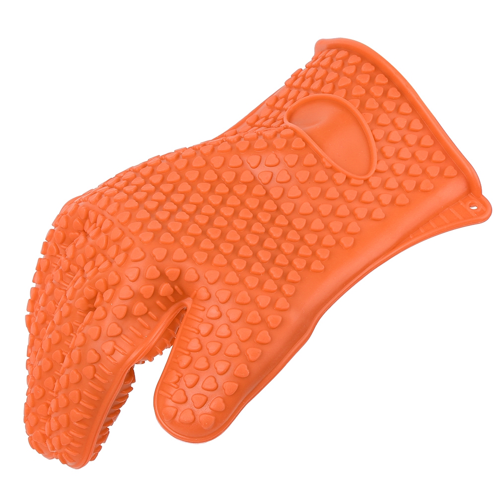 Mikrowellenofen-isolierhandschuhe Aus Rutschfestem Silikon Für Backutensilien (orange)