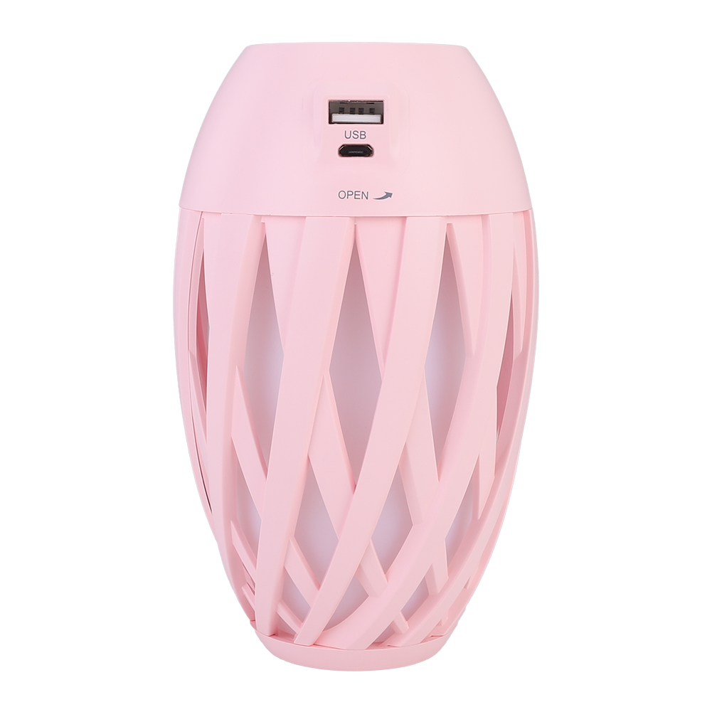 300 Ml 3-in-1 Luftbefeuchter Mit Ventilator, Led-nachtlicht, Usb-anschluss, Leise, Für Den Haushalt, Farbenfrohe Ambientelampe In Olivgrün, Rosa