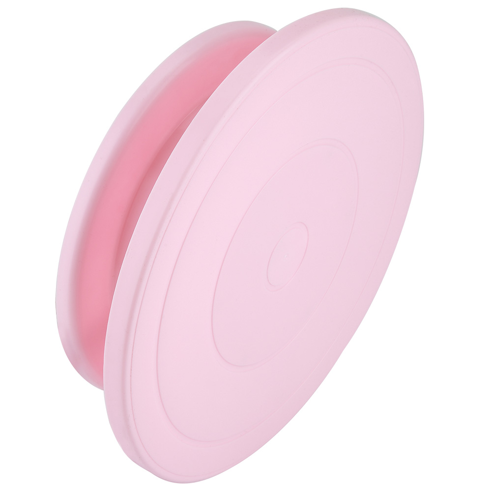 Drehteller Zum Dekorieren Von Torten, Drehbarer Ständer, Gebäck- Und Backdekorationswerkzeug-set (pink)