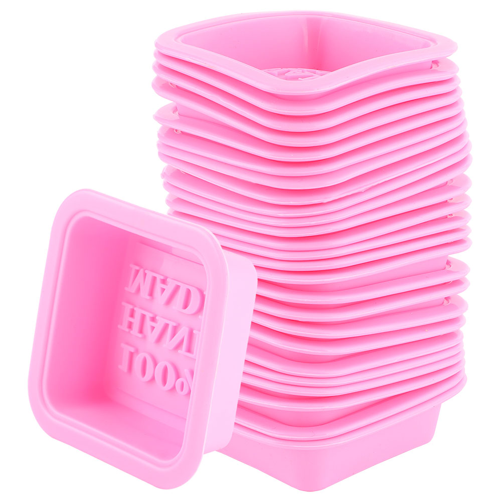 25-teiliges Diy-set Aus Silikon Für Handgemachte Seife, Kerzen, Kuchen Und Gebäck (rosa)