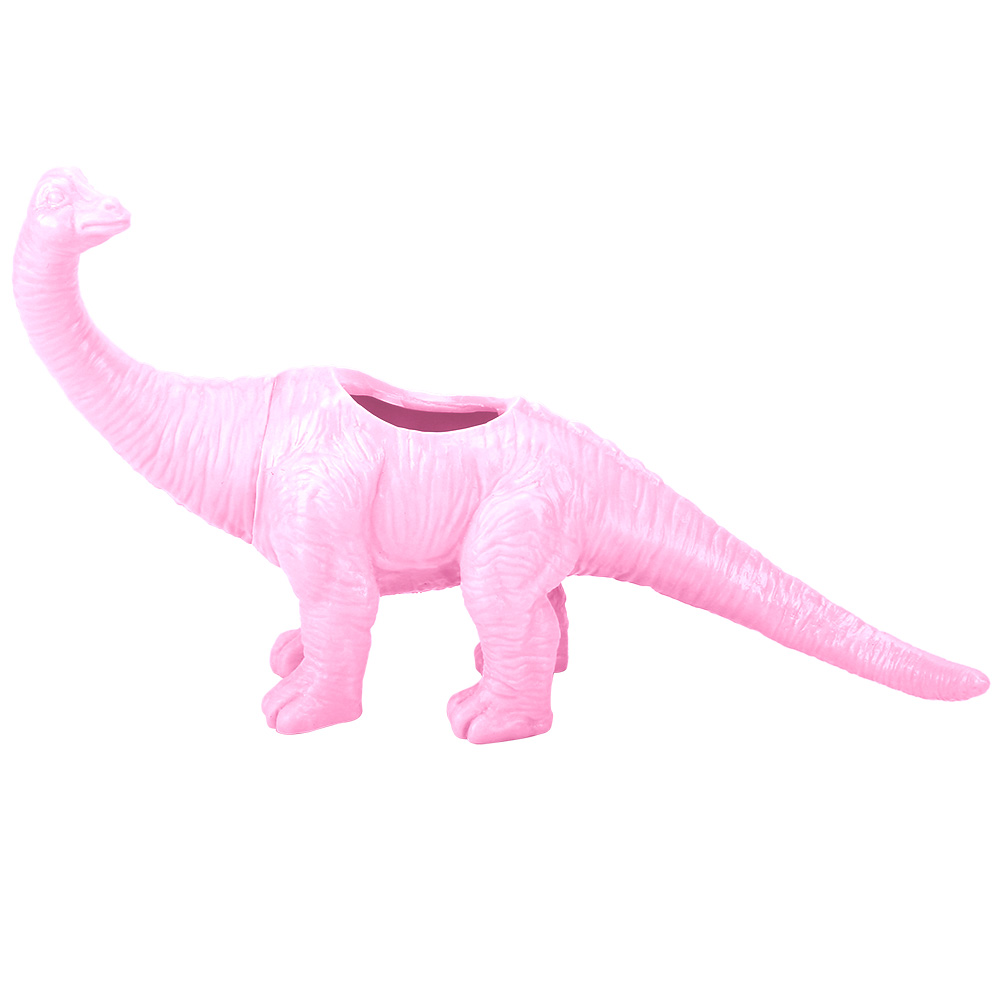 Dinosaurier-tierblumentopf, Kaktus-sukkulenten-pflanztopf, Gartendekoration (rosa)