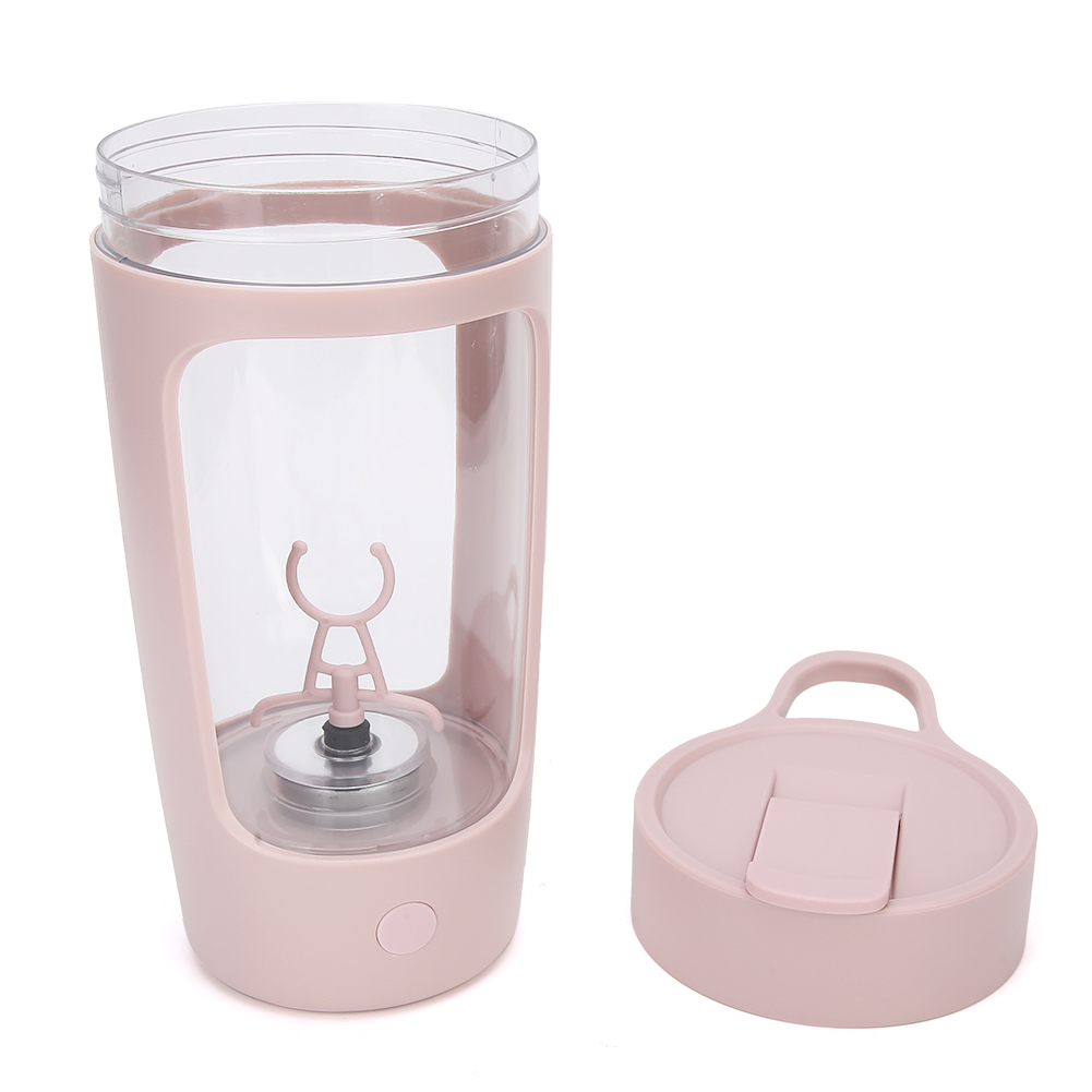 Usb-ladefunktion, 650 Ml Tragbarer Automatischer Haushaltsmixer Mit Rührbecher, Flasche, Küchenhelfer, Rosa