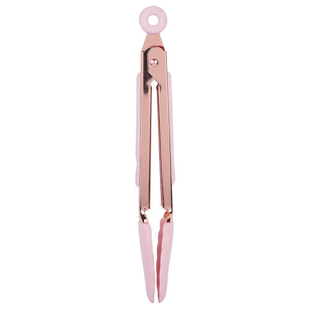 1 Stück Grillzange Aus Edelstahl, Antihaftbeschichtet, Mit Aufhängeloch (rosa)