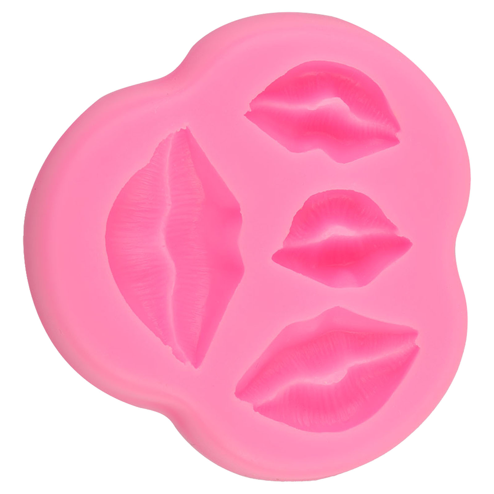 Selbstgemachte Silikon-kuchenform In Lippenform Mit Cartoon-motiv, Backwerkzeug Für Partys (rosa)