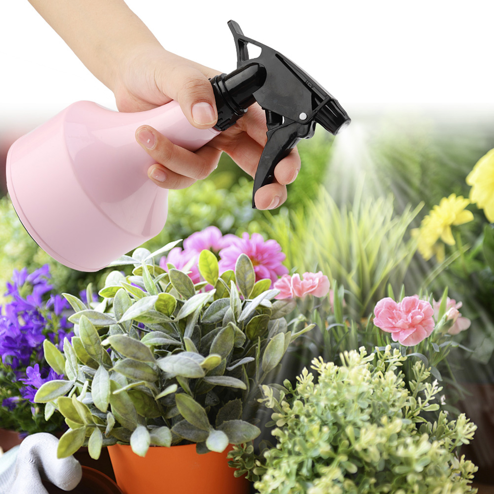 Handgepresste Gießkanne Für Den Haus- Und Gartenbereich, Topfbewässerung Für Pflanzen Und Blumen (rosa)