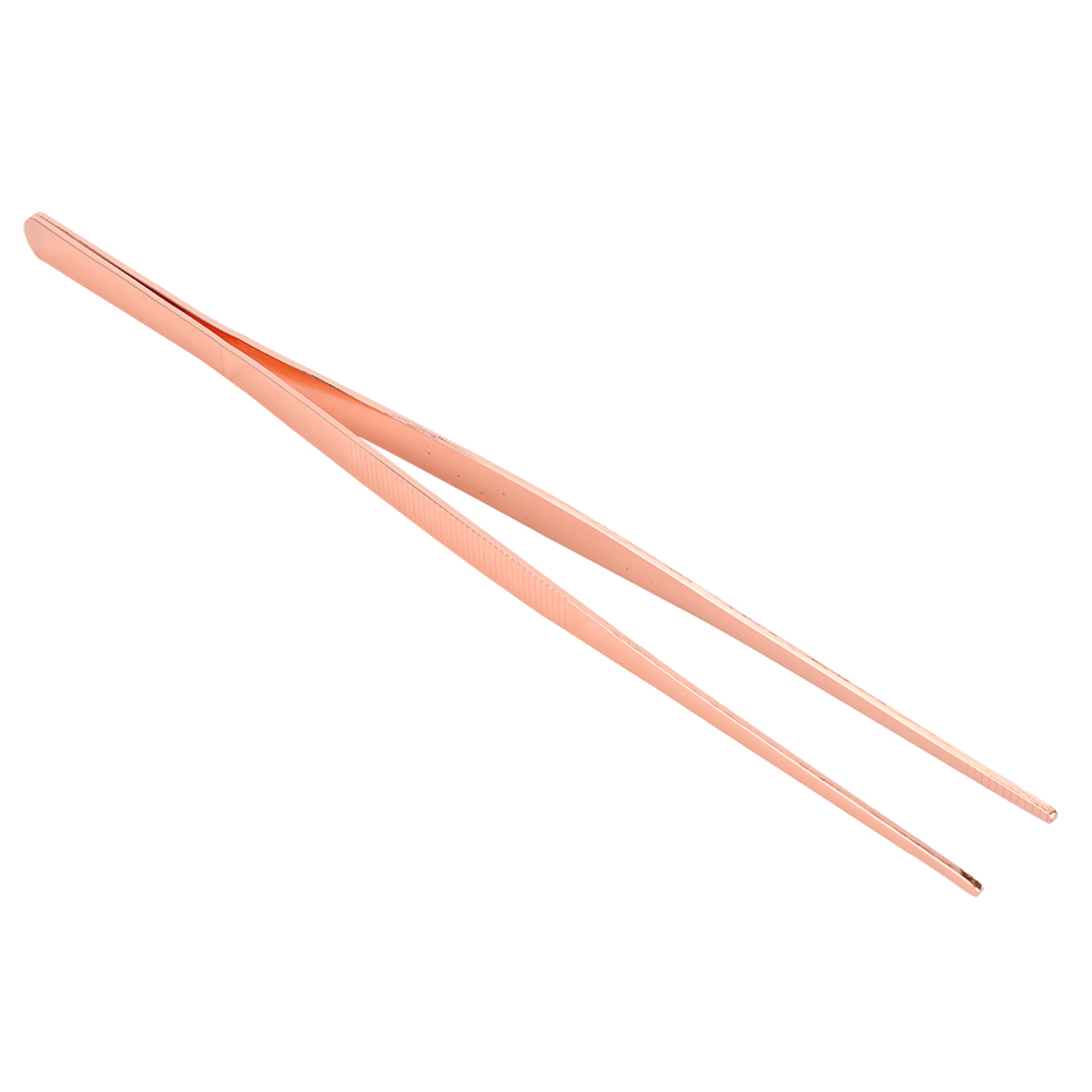 Küchenpinzette Aus Edelstahl Mit Gezahnter Spitze, Lebensmittelzange, Kochwerkzeug Für Den Hausgebrauch, Roségold