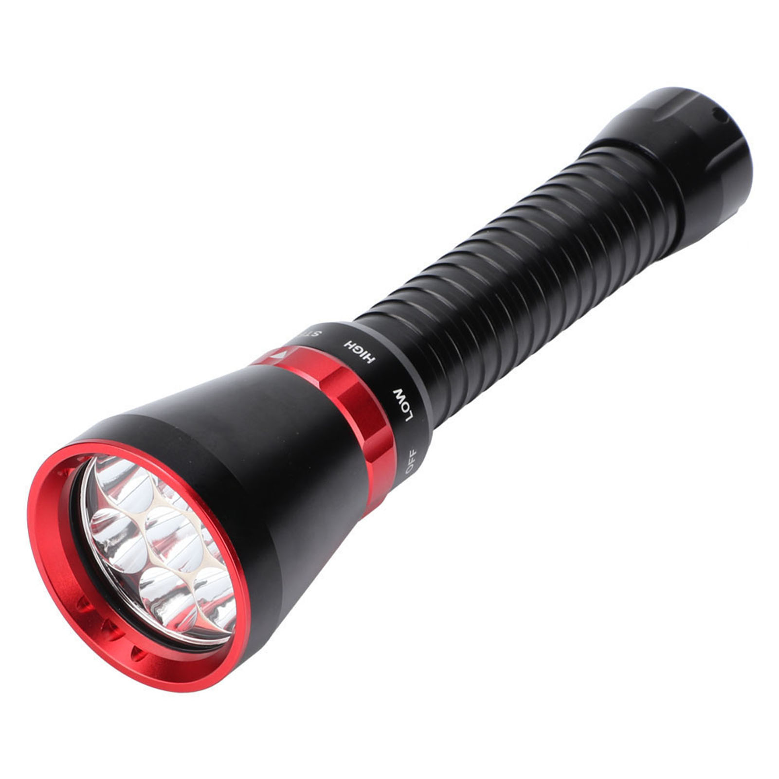 Outdoor 100m Wasserdichte Unterwasser-taschenlampe 18000lm Hochleistungs-tauchlampe (rot)