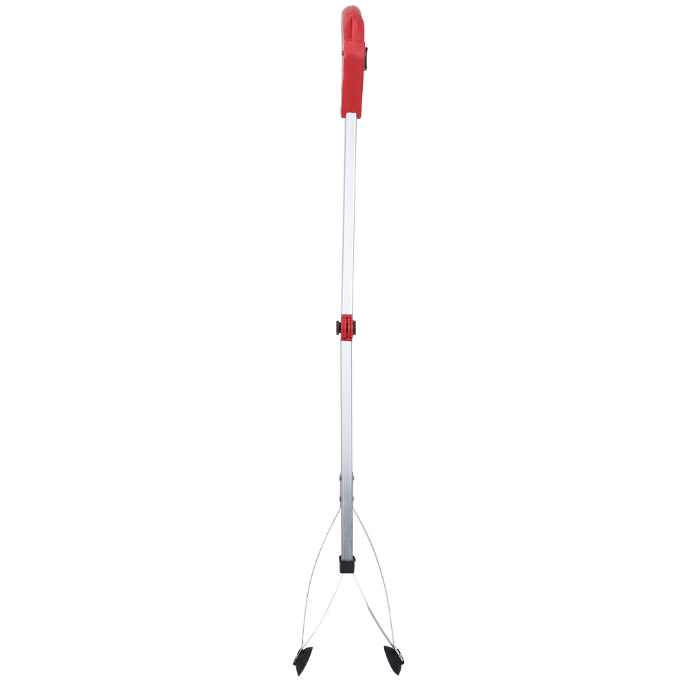 Müllgreifer, Faltbar, Für Gartenabfälle (roter Griff)