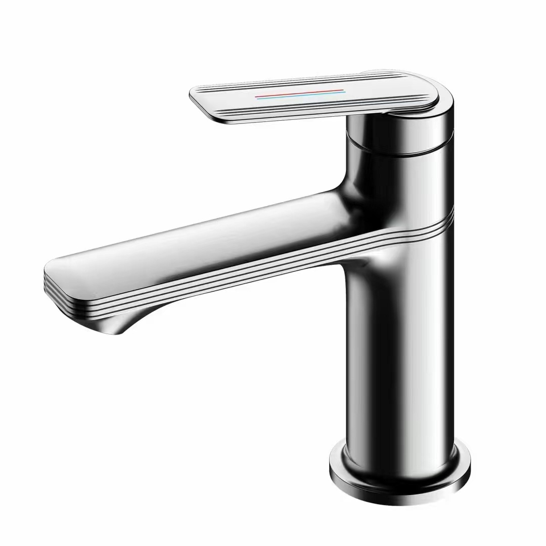 Nordisch-minimalistischer Luxus-waschtisch, Armatur In Gunmetal-grau, Warm- Und Kaltwasser-waschtischarmatur Für Badezimmer -- Y-314