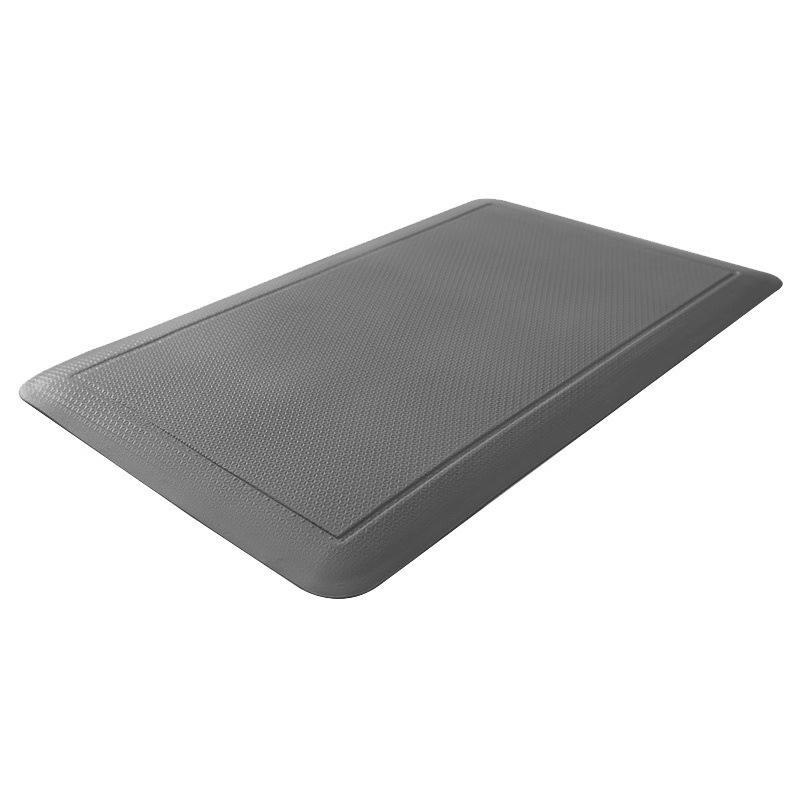 Küchenmatte Im Nordischen Stil Aus Pvc, Wasser- Und Ölabweisend, Mit Lederoptik, Leicht Zu Reinigen – Hellgrau – 45 X 75 Cm Mit Breiten, Abgeschrägten Kanten
