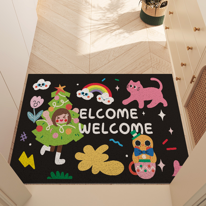 Staubdichter, Schmutzabweisender, Strapazierfähiger Und Individuell Gestaltbarer Schlingenteppich Für Den Eingangsbereich, Kreativer Pvc-teppich Mit Cartoon-motiv Für Zuhause – Kleiner Abenteurer – 60