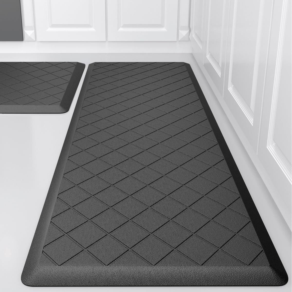 Küchenmatte, Öl- Und Wasserabweisend, Geeignet Für Dusche, Wc Und Badewanne – Schwarz – 44 X 75 X 1,2 Cm