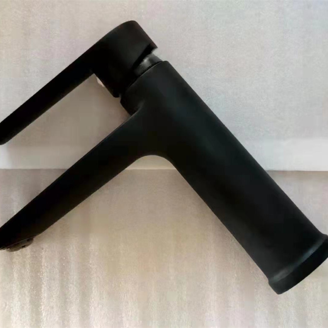 Waschtischarmatur Für Den Außenhandel, Warm- Und Kaltwasser, Haushaltswaschbecken, Waschtischarmatur, Einzelarmatur – Schwarz, Tianfu Niedrigmodell