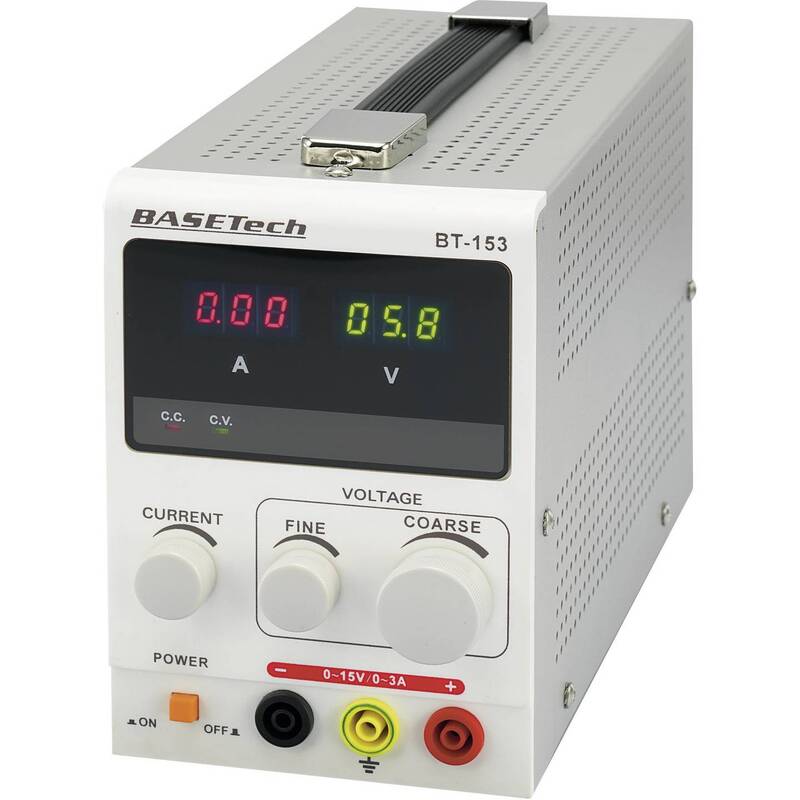 [gebraucht] B-ware Basetech Bt-153 Labornetzgerät Netzteil Labornetzteil Einstellbar 0 - 15 V/dc