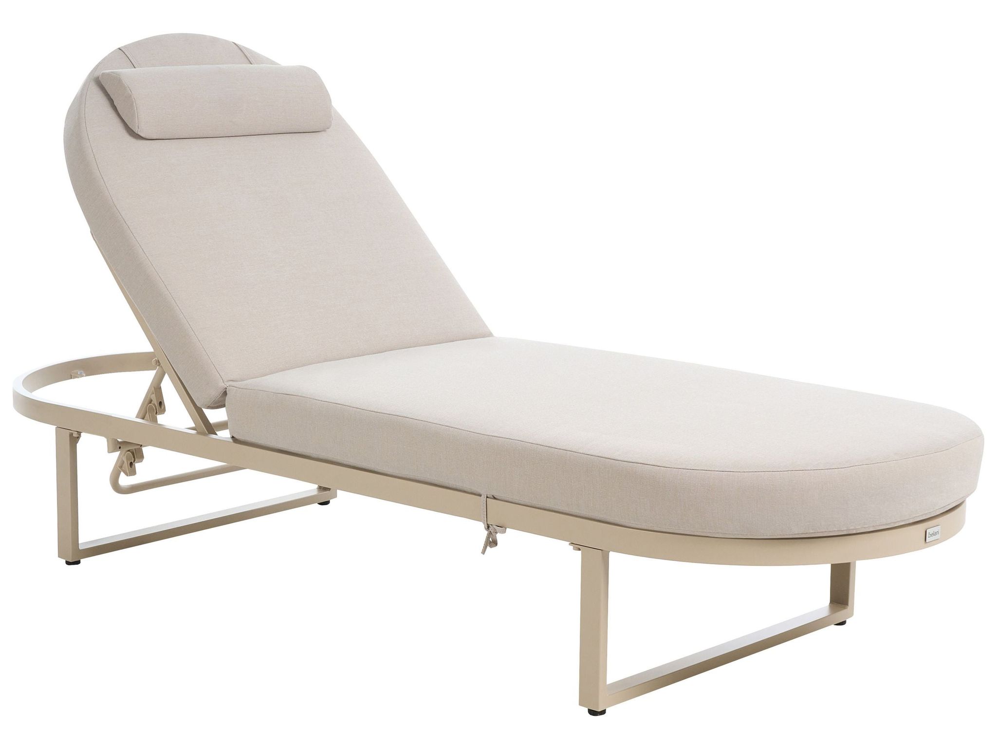 Sonnenliege Mit Kissen Roncolo Metall Beige