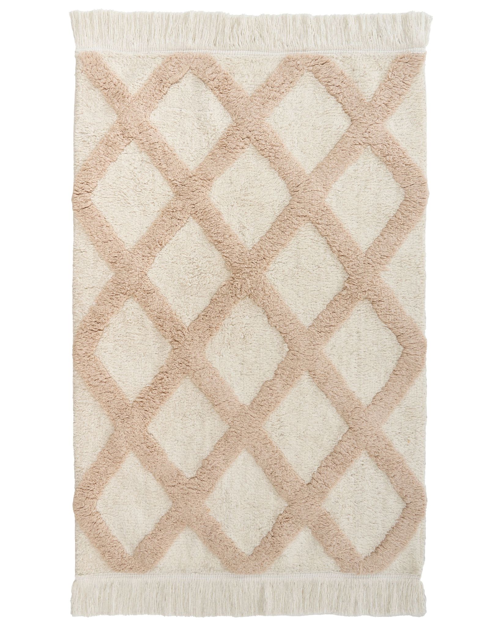 Kinderteppich Punsari Hellbeige 60 X 90 Cm Baumwolle