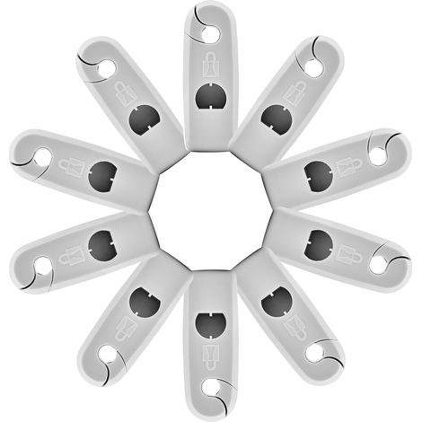Eas-ladehaken-verriegelungssystem, Diebstahlsicherung, Frachtsicherung (weiß), 10 Stück
