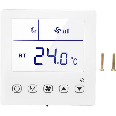 Digitales Thermostat, Lüfterfunktion, Präzises Lcd-display, Klimaanlagen-temperaturregler Für Zuhause Und Hotel, 220 V Wechselstrom