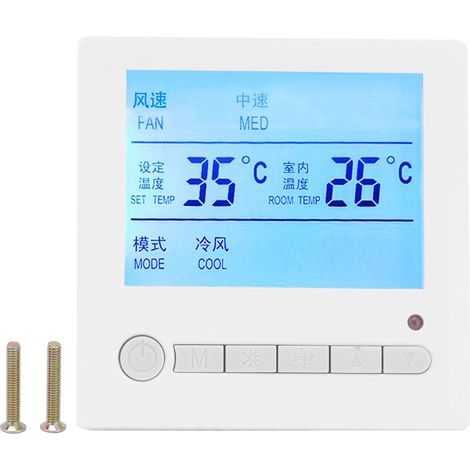 Intelligenter Ac220v Lcd-thermostat, Gebläsekonvektor-temperaturregler, Klimaanlagen-bedienfeldschalter