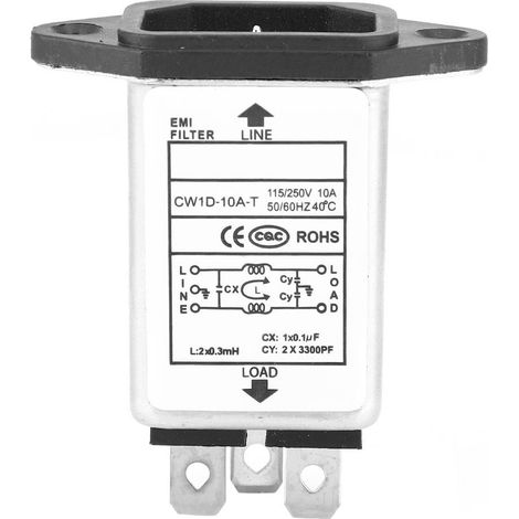 Hochwertiger Filter Iec-320 C14 Stecker Für Elektronische Bauteile 10a Cw1d-10a T