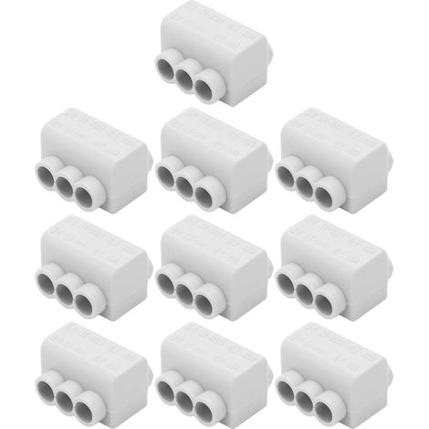 1-zu-3-wege-verteilerkabelverbinder, Messingleiter, Schnellanschlussklemme Für Deckenleuchten, 60 A, 400 V, 10 Stück