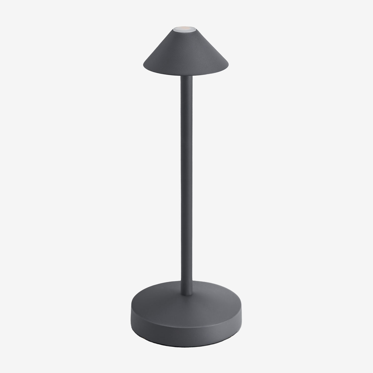 Sklum Kabellose Led-tischlampe Aus Eisen Emilija Grau Graphit