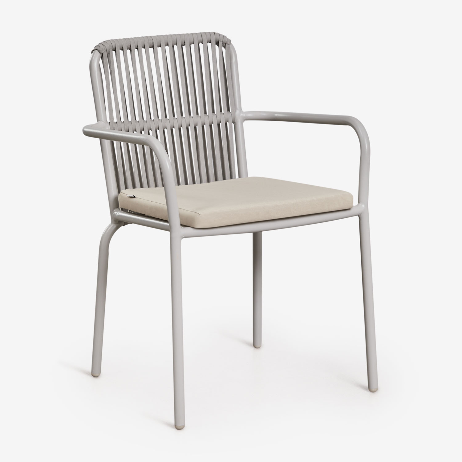 Sklum 4er-set Stapelbare Gartenstühle Mit Armlehnen Aus Aluminium Alberta Smoky Grün