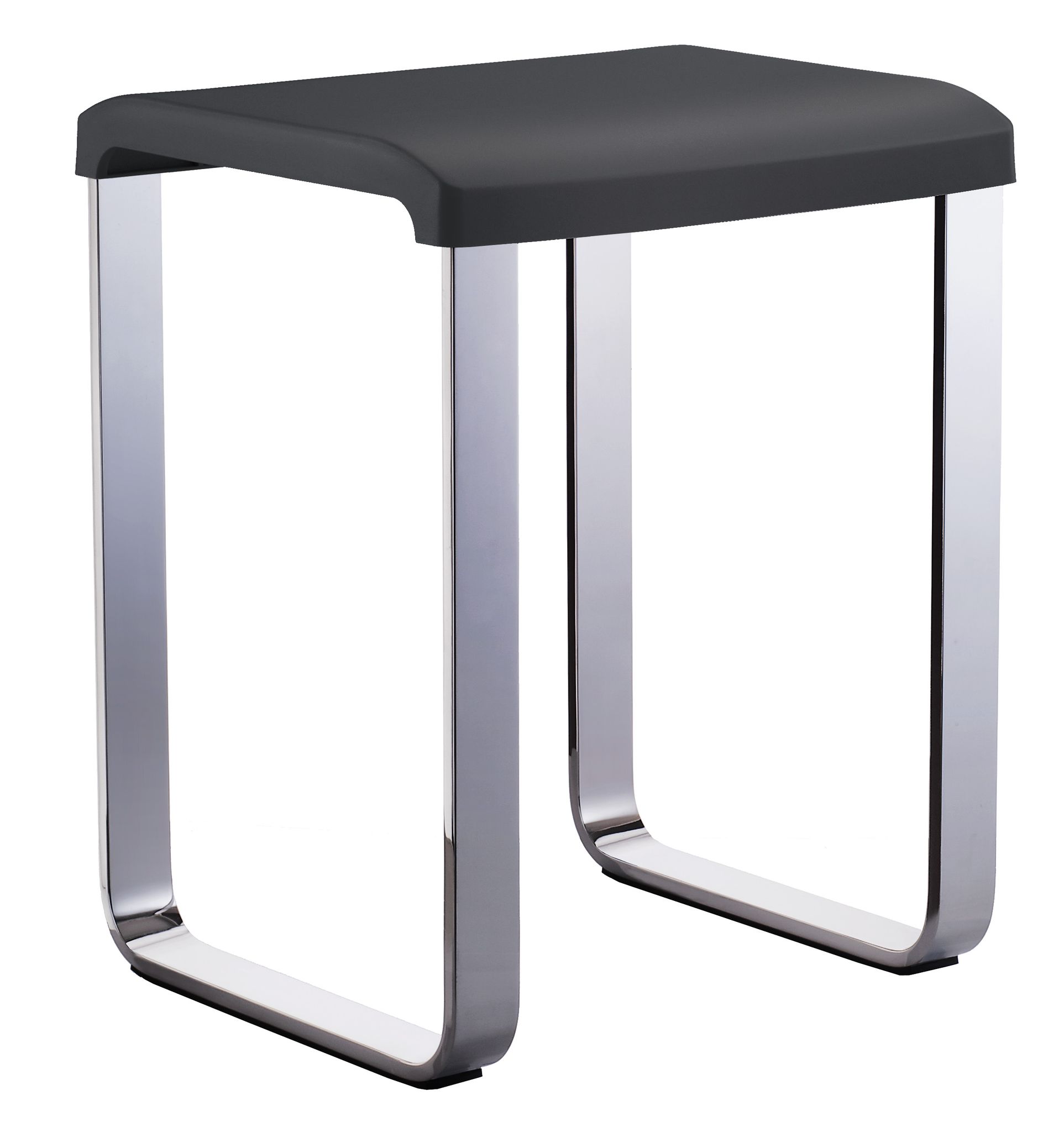 Smedbo Living - Duschhocker, Aluminium Verchromt/sitzfläche Anthrazit Fk416