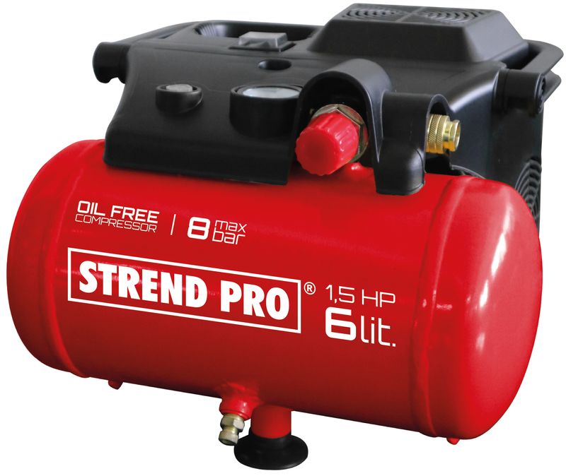 Kompressor Strend Pro Bof1506, Ölfrei, 1,1 Kw, 6 Liter