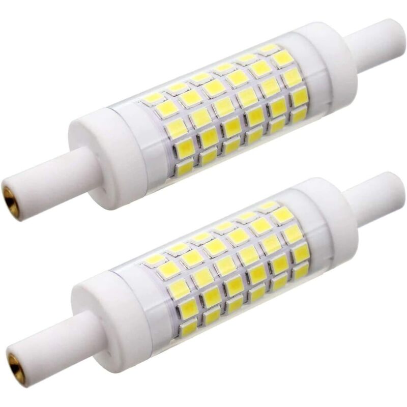 2 Led-lampen R7s 78 Mm 5w 15 X 78 Mm, Kaltweiß 6000k, 220v