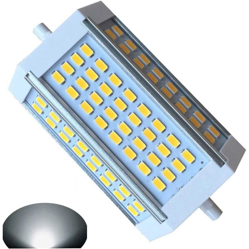 30-w-r7s-led-lampe, Dimmbar, 118 Mm, Kaltweiß (6000 K), J118-sockel, Doppelseitiger Fluter, 3000 Lm (entspricht Einer 300-w-halogenlampe), Geeignet Für Zuhause, Wohnzimmer, Balkon, Büro, Hotel, Restau