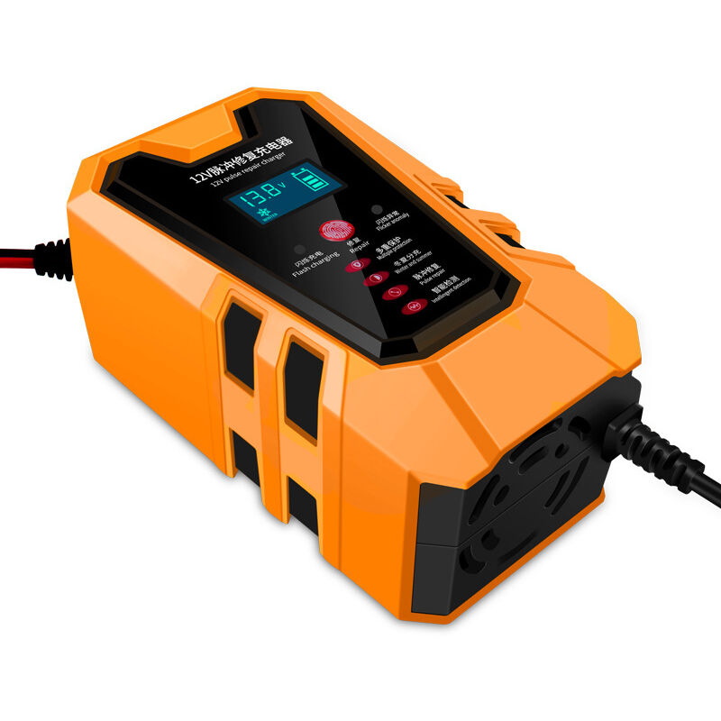 12v 6a Orange 12v 6a Batterieladegerät Für Auto, Motorrad Und Fahrrad Intelligentes Batterieladegerät Für Reparaturen Kompatibel Mit Blei-säure-batterien.
