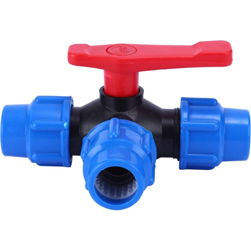 Absperrkugelhahn, Dreiwege-kugelhahn, Schnellkupplung, Pvc-pe-rohr, Schnellverschlussschalter, T-stück (größe: 25 Mm)