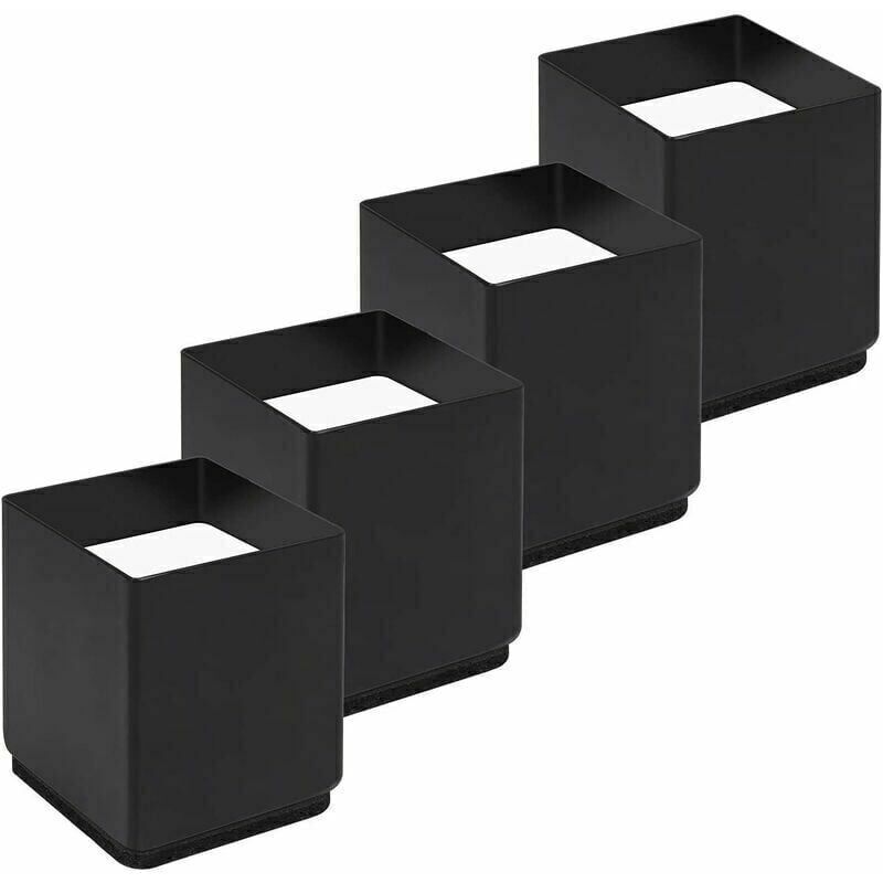 Set Mit 4 Bettbeinerhöhungen – Kohlenstoffstahl – Erhöht Die Höhe Um 5 Cm – Tragfähigkeit Bis Zu 1100 Kg – Für Betten, Sofas Und Schreibtische
