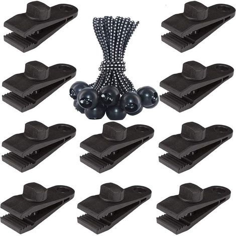 Hochleistungs-planenclips Mit Verriegelungsmechanismus, 20er-packung, Inklusive Cliphalter Für Zeltbefestigungen, Gummiseilclips Für Poolmarkisen Und Autoabdeckungen.