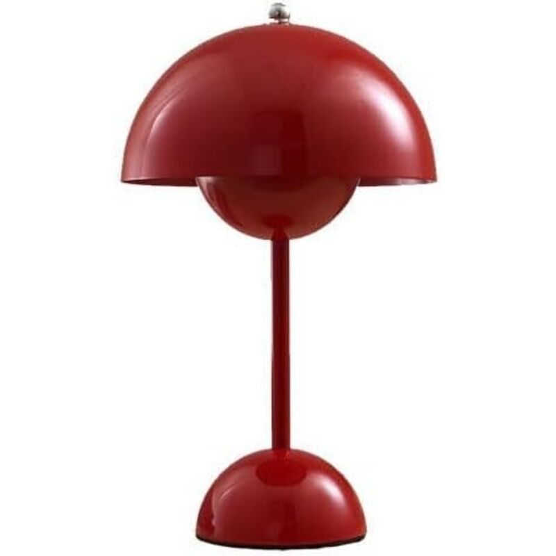 Kabellose, Berührungsgesteuerte Tischleuchte, Wiederaufladbare 3-farben-led-lampe, Dekorativer Blumentopf, Nordeuropäische Schreibtischlampe Für Schlafzimmer, Wohnzimmer, Restaurant Und Bar (bordeaux)