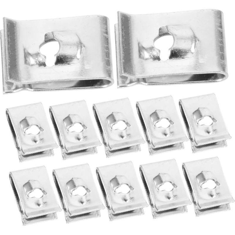 Set Mit 12 U-förmigen Kfz-clips Inklusive Schrauben Und Muttern Für Die Reparatur Von Karosserieteilen