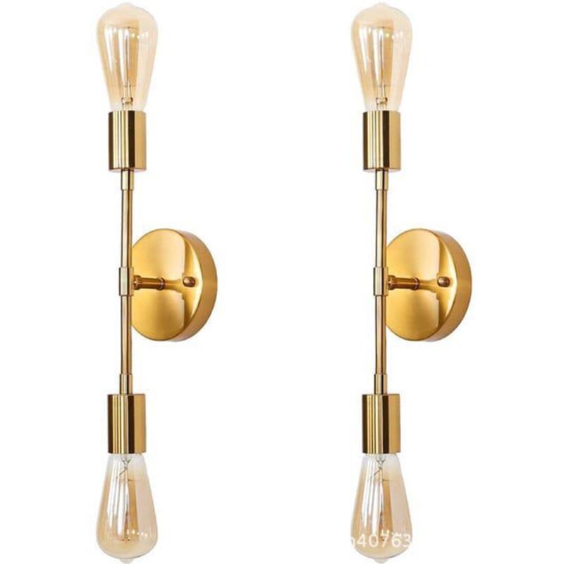 Set Mit 2 Metall-wandleuchten Für Badezimmer, Waschtischleuchte, E26, Für Ankleidezimmer, Wohnzimmer, Restaurant, Gold