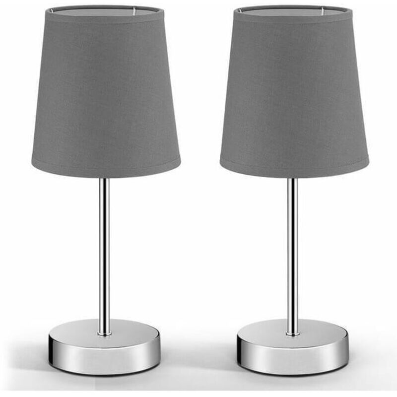 Nachttischlampen Mit Anthrazitfarbenen Lampenschirmen, Moderne Schreibtischlampen, Wohnaccessoires (hanfesche)