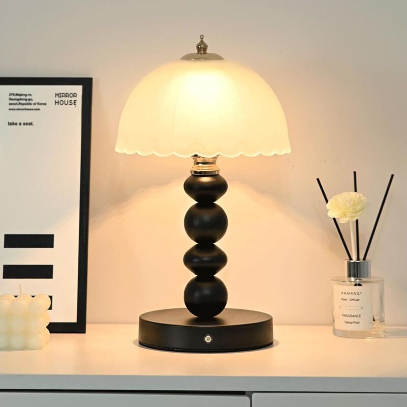Retro-tischlampe In Pilzform Mit Dreifarbigem Dimmer, Touch-steuerung Und Usb-anschluss, Ideal Für Schlafzimmer, Esszimmer Oder Als Dekoratives Nachtlicht