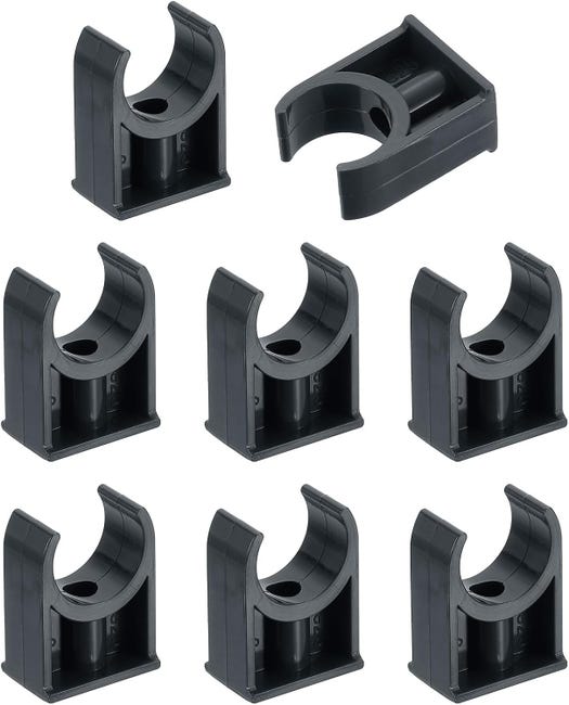 Set Mit 8 U-förmigen Pvc-schlauchschellen Für Wasserleitungen, Bewässerungsrohrhalterungen Für Fernsehgeräte, Rohrhalterungen, Schlauchhalterungen, Rohrstützrohre, Schwarz