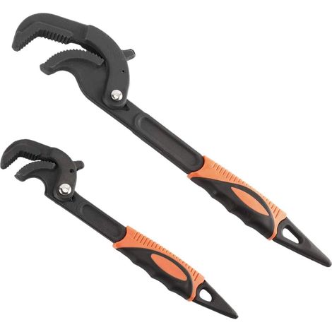 Set Bestehend Aus 2 Multifunktionalen Verstellbaren Schraubenschlüsseln, Schnelldrehmomentschlüssel, Wasserschlauch- Und Mutternschlüssel (kapazität: 1,5 Bis 3 Cm Und 3 Bis 6 Cm)