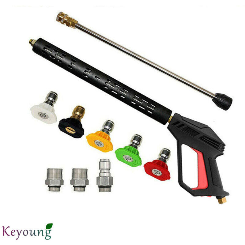 4000 Psi Hochdruckreiniger-sprühgerät – 5 Sprühdüsen – Länge 41 1/25/9,5 Zoll – 1/4"- Und M22-schnellkupplungen – 4000 Psi