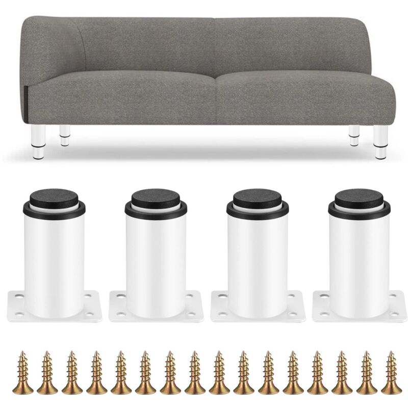 Verstellbare Möbelfüße, Weiße Metall-tischfüße, Höhenverstellbar 0-40 Mm, Füße Für Küchenmöbel, Schränke, Betten, Tische